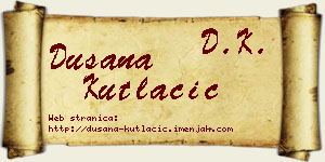 Dušana Kutlačić vizit kartica